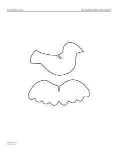 the outline of a bird is shown in black and white