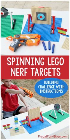 lego nerf target with instructions on how to use it