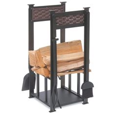 Pilgrim 13 Matte Black Basket Weave Hearth Center Firewood Storage Indoor, Decorative Fireplace Screens, Firewood Racks, Black Basket, Hearth Rug, Log Holder, Firewood Storage, Wood Rack, Fireplace Tool Set