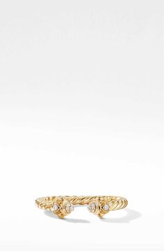 David Yurman Renaissance Ring in 18K Gold with Diamonds | Nordstrom David Yurman Rings, Yurman Ring, David Yurman Ring, Cute Ear Piercings, Jewelry Design Inspiration, David Yurman Jewelry, Diamond Guide, Stacked Jewelry, Dream Jewelry