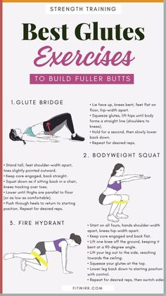 the best exercises to build full butts