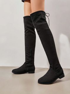 Look striking this winter with these amazing over the knee boots, with their super soft multi-wear style, you can wear them in slouch style, functional self-tie detail at back for a flexible fit, soft lining and plain simple design acts as a great versatile style which is sure to keep you warm and stylish! Featuring round toe, low heel, finished with cushioned insole, soft interior lining, and side zipper closure for easily on/off.Thermoplastic Elastomers soleHeel measures approximately 1 inches Trendy Knee-high Boots For Winter, Fall Over-the-knee Boots With Zipper Closure, Casual Fitted Knee-high Boots With Zipper Closure, Casual Fitted Knee-high Boots With Zipper, Trendy Over The Knee Boots With Zipper Closure, Fitted Knee-high Boots, Trendy Over-the-knee Boots With Zipper Closure, Trendy Over-the-knee Boots With Zipper, Fitted Solid Color Knee-high Boots