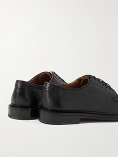 DESIGNED BY MR PORTER. Mr P.'s 'Lucien' Derby shoes have been crafted in Portugal from super soft, German vegetable-tanned leather. The soles and linings will only grow more supple with wear. Classic Sneakers With Leather Footbed For Work, Goodyear Welted Low-top Leather Shoes For Work, Leather Moc Toe Sneakers For Work, Goodyear Welted Leather Low-top Oxfords, Classic Business Sneakers With Leather Lining, Goodyear Welted Low-top Leather Shoes, Classic Leather Sneakers For Work, Classic Leather Sneakers For Business, Calf Leather Sneakers With Leather Footbed