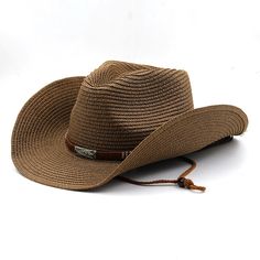 Season Spring, Summer, Autumn, Winter Style: Leisure Wide Brim Hat Summer, Flat Top Hat, Womens Beach Hat, Chapeau Cowboy, Trilby Hat, Western Cowboy Hats, Summer Hats For Women, Riding Hats, Vintage Trends