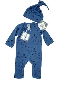 NWT Kate Quinn 0-3 Months Blue Libra Astrology Bamboo Romper and Gnome Hat Libra Astrology, Libra Constellation, Astrology Libra, Gnome Hat, Kate Quinn, Baby & Toddler Clothing, Long Sleeve Romper, Fitted Hat, Baby Clothing