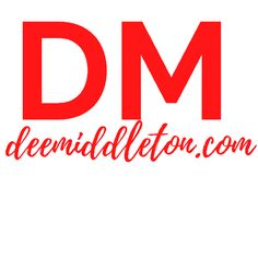 the dm logo is shown in red on a white background, with black lettering