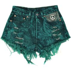 Streets Ahead | Washed Teal Vintage 501 High Rise Short Shorts (190 AUD) ❤ liked on Polyvore featuring shorts, bottoms, pants, short, high-waisted shorts, mini short shorts, short hot pants, hot short shorts and hot shorts Vintage High Waisted Shorts, High Wasted Jeans, Vintage 501, Teal Shorts, Pants Short, Diy Shorts, Shorts High Waisted, Future Outfit, Hot Shorts