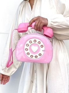 Olivia Mark - Telephone Design Satchel Bag(Could be connect to mobile Telephone Design, Novelty Handbags, Preppy Bags, Pick Up The Phone, Rave Accessories, Retro Phone, Adjustable Bag, Novelty Bags, Inch Bag