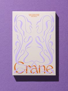 the front cover of cranee's book, with an orange and purple design on it