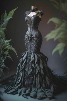 Poison Nightmares, Fantasy Dresses, Glam Dresses, Fashion Black, Gorgeous Gowns