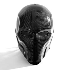 a black mask is shown against a white background