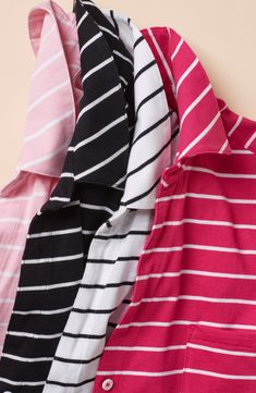 Guarantee that you're wearing the prettiest tee around in this striped style framed with puffed sleeves. 24" front length; 27" back length (size extra-large) Crewneck Short sleeves 100% cotton Machine wash, tumble dry Imported Point of View Striped Shirt Women, Stripe Shirt, Puffed Sleeves, Point Of View, Striped Tee, Shirt Women, Striped Shirt, Push Up, Spring Fashion