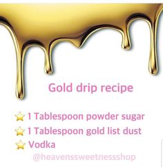 the gold drip recipe has four stars on it