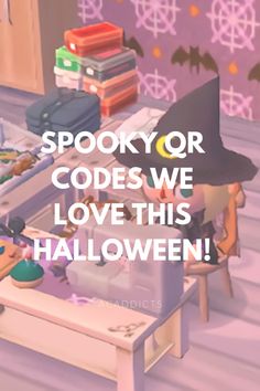 a table with halloween items on it and the words spooky or codes we love this halloween