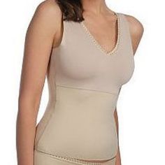 Spanx "Hide & Sleek" Smoothing V-Neck Lace Trim Camisole New Without Tags Size Medium Color Nude V-Neck With Lace Trim, Double-Layer V-Neck Camisole: Chest 90% Polyester/10% Spandex; Body 79% Polyester/21% Spandex, Exclusive Of Trim Machine Wash, Line Dry Made In Costa Rica Summer V-neck Shapewear With Built-in Bra, Fitted V-neck Lined Body Shapewear, Fitted V-neck Tank Top For Daywear, V-neck Shapewear With Built-in Bra, Elegant V-neck Stretch Shapewear, Seamless Fitted V-neck Shapewear, Feminine Seamless V-neck Camisole, Stretch Shapewear With V-neck Lining, Beige Fitted V-neck Tank Top