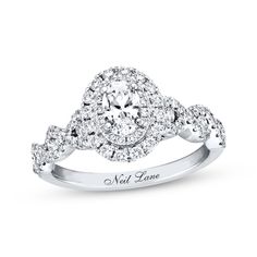 a diamond engagement ring with the words not love written on it and two rows of diamonds surrounding