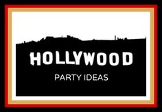 the hollywood party ideas logo is shown