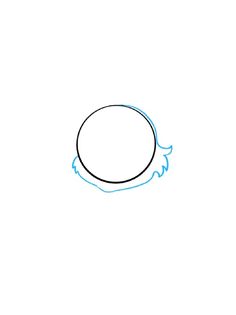 a drawing of a circle with an arrow pointing to the center and one line at the bottom