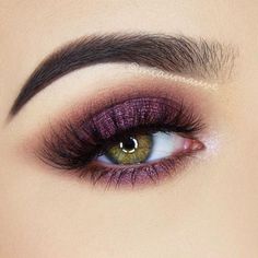 Smokey Eye For Green Eyes, Purple Smokey Eye Makeup, Purple Eye Makeup Tutorial, Eyes Picture, Make Up Studio, Makeup 101