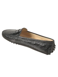 Gommini Loafers Elegant Patent Leather Slip-on Moccasins, Calf Leather Moccasins With Leather Lining, Leather Lined Calf Leather Moccasins, Luxury Formal Flats With Rubber Sole, Driving Loafers With Rubber Sole, Elegant Driving Loafers With Leather Sole, Elegant Flat Heel Moccasins With Leather Lining, Chic Formal Moccasins With Textured Sole, Luxury Flat Heel Moccasins