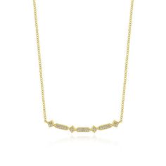 14K Yellow Gold Diamond Bar Necklace Diamond Bar Necklace, Yellow Gold Necklace, Gifts Anniversary, Gold Bar Necklace, Family Jewellery, Yellow Gold Jewelry, Diamond Glitter, Diamond Bar, Geometric Diamond