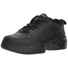 NIKE AIR MONARCH IV (4E) TRAINING SHOES The Nike Air Monarch IV 4E Extra Wide training shoes for men delivers comfort and style with its leather upper and lightweight Phylon midsole. A solid rubber outsole with aggressive traction pattern rounds out a sleek design built for rigorous training. Sizes are in Men Sizes. Size: 9 4E US.  Color: Black.  Gender: male.  Age Group: adult. Functional Slip-resistant Basketball Shoes For Training, Nike High-top Slip-resistant Sneakers, Nike Black Slip-resistant Running Shoes, Nike Black Slip-resistant Sneakers, Nike Low-top Slip-resistant Sneakers, Black Walking Shoes With Air Cushioning For Training, Black Running Shoes With Secure Fit For Training, Black Running Shoes For Training With Secure Fit, Black Slip-resistant Running Shoes For Training