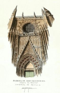 an architectural drawing of a cathedral