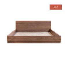 the bed frame is made out of wood