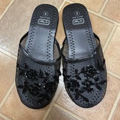 Brand New Chinese Slippers, Slip On Sandals, Slip On Sandal, Women's Shoes Sandals, Shoes Sandals, Slippers, Slip On, Glitter, Women Shoes