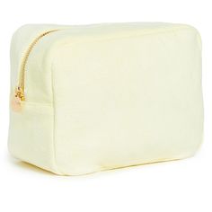 Fabric: Soft Terry Cloth Polished Gold-Tone Hardware Zip Closure Textile Lining Height: 8in / 20.25cm Length: 11in / 28cm Depth: 5in / 12.75cm Stoney Clover Lane, Stoney Clover, Large Pouch, Passion Fruit, Terry Cloth, Cosmetic Bag, Gold Tones, Bag Lady, Pouch