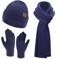 PRICES MAY VARY. Premium Warm Material: This 3 pieces winter beanie long scarf gloves set is made from 8.6% cashmere+50.7% acrylic fiber+40.7% nylon. Tight weave and thick fabric for wind and warmth. Knitting feel, very soft and cozy, close to the skin, soft and comfortable to wear. The unisex hat scarf and touch-screen gloves set can meet all of your need to keep warm in the spring, autumn and winter. Unisex Beanie Hat Scarf Gloves Suit: Our hat and gloves use stretchable elastic materials so t Acrylic Fiber, Womens Winter, Hat Scarf, Long Neck, Touch Screen Gloves, Long Knit, Scarf Gift, Winter Beanie, Scarf Set