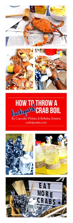 how to throw a crab boil party with friends and family at the beach or pool