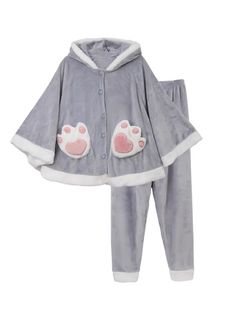 Cuddly Hamster Cozy Winter Flannel Sleepwear Pajama Set-ntbhshop Winter Cotton Sleepwear For Lounging, Super Soft Winter Sleepwear, Winter Cozy Fit Cotton Sleepwear, Comfortable Long Sleeve Winter Sets, Super Soft Comfortable Winter Sleepwear, Comfortable Super Soft Winter Sleepwear, Hooded Cotton Sleepwear For Winter, Hooded Cotton Winter Sleepwear, Super Soft Winter Sleepwear For Loungewear