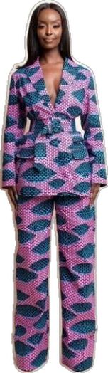 Pink Cotton Sets Suitable For Work, Multicolor Pant Set For Workwear, Fitted Cotton Printed Suits, Printed Fitted Cotton Suits, Traditional Cotton Pant Set For Work, Cotton Workwear Sets, Ankara Jackets, Wax Jacket, Wax Jackets