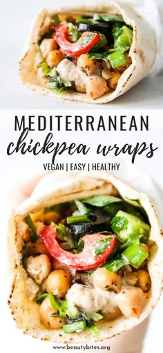 two wraps filled with chicken and vegetables on top of each other