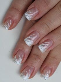 French Manicure Nail Designs, Nails With White, Elegant Touch Nails, Wedding Nail Art Design, French Manicure Nails