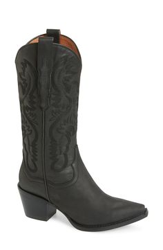 Ornate stitching furthers the rugged Western style of this iconic casual boot. 2 1/4" heel (size 8.5) 12 1/4" shaft; 13 1/2" calf circumference Pull-on style Leather upper and lining/synthetic sole Imported Women's Shoes Western Style Wide Calf Mid-calf Boots With Block Heel, Western Mid-calf Boots With Wide Calf And Block Heel, Classic Wide Calf Boots With Block Heel, Classic Fitted Boots With Block Heel, Western Mid-calf Boots With Stacked Block Heel, Western Style Boots With Block Heel, Western Boots With Block Heel, Western Style Mid-calf Boots With Block Heel, Fitted Western Boots With Block Heel