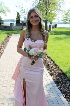 Formal Dress Party, Picture Dress, Satin Long Prom Dress, Pink Formal Dress, Strapless Prom Dress, Pink Prom Dress, Prom Ball Gown, Pink Formal Dresses, Prom Photos