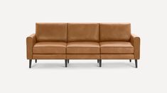 The Nomad Leather Sofa: Customizable, Modular Furniture | Burrow Modern Leather Couch, Black Leather Couch, Chestnut Leather, Leather Couch, Classic Sofa, Custom Sofa, Modular Furniture, Top Grain Leather, Classic Leather