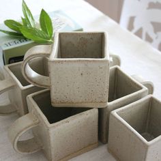 Square Mugs, Slab Ceramics, Bonnie Scotland, Pottery Crafts