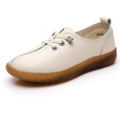 Made from high-quality genuine leather and PVC materials, these leisure-styled flats for adult women are a must-have. The casual occasion moccasins are designed with a captivating sewing fashion element, a round toe shape and a lace-up closure. They are spring and autumn loafers that are available in a choice of 4 colors and a variety of sizes.

Specifications
Brand Name: GeraldBlack
Flats Type: Basic
Origin: CN(Origin)
Upper Material: GENUINE LEATHER
Upper-Genuine Leather Type: Cow Leather
Toe Beige Casual Flats With Leather Footbed, Casual Beige Flats With Leather Footbed, Casual Beige Leather Shoes With Rubber Sole, Comfortable Low-top Leather Flats, Casual Beige Leather Shoes With Textured Sole, Beige Slip-on Casual Leather Shoes, Comfortable Casual Low-top Leather Shoes, Casual Comfortable Low-top Leather Shoes, Comfortable Beige Leather Flats