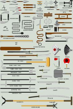 Japanese Medieval Art, Naruto Ninja Tools, Guerriero Samurai, Trening Sztuk Walki, Arte Ninja, Types Of Swords, Martial Arts Techniques, Cool Swords