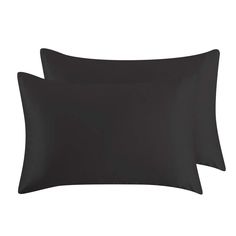 two black pillow cases side by side