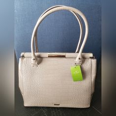 Brand New Kate Spade Embossed Croc Knightsbridge Satchel Handbag Taupe Excellent Condition Never Used No Blemishes At All Retail $549.99 Formal Taupe Bag With Silver-tone Hardware, Elegant Taupe Bag With Silver-tone Hardware, Elegant Taupe Bags With Silver-tone Hardware, Elegant Taupe Shoulder Bag With Silver-tone Hardware, Elegant Gray Rectangular Satchel, Elegant Gray Satchel With Top Carry Handle, Elegant Gray Satchel Shoulder Bag, Beige Workwear Bags With Silver-tone Hardware, Elegant Gray Bag With Top Carry Handle