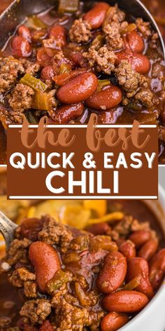 the best quick and easy chili recipe