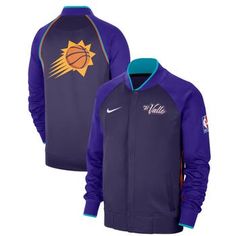 Prove that you're more than a casual supporter of the Phoenix Suns by sporting this Nike 2023/24 Showtime full-zip hoodie. The latest City Edition design featuring authentic Phoenix Suns graphics and details creates the ultimate fan look. Dri-FIT technology evaporates sweat for a fresh feeling, while raglan sleeves offer a natural range of motion. Machine wash, tumble dry low Dri-FIT technology wicks away moisture Tapered collar Long sleeve Full Zip Sides with vertical zippers Material: 91% Poly Casual Outerwear With Team Logo For Sports Events, Fan Apparel Long Sleeve Outerwear For Sports Events, Long Sleeve Fan Apparel Outerwear For Sports Events, Throwback Long Sleeve Track Jacket For Sports Events, Team Outerwear For Sports Season, Sporty Team Logo Outerwear For Sports, Sporty Outerwear With Team Logo For Sports, Team-colored Long Sleeve Track Jacket For Sports, Sporty Long Sleeve Outerwear For Team Events