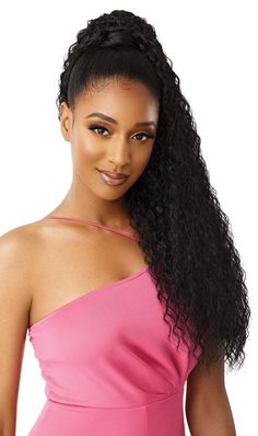 Outre Premium Synthetic Pretty Quick Wrap Around Ponytail Crimp Wave 30 - Elevate Styles Latest Black Hairstyles, Crimped Waves, Wrap Ponytail, Outre Hair, Human Hair Ponytail Extensions, Wrap Around Ponytail, Sew In Hairstyles, Curly Ponytail, Hair Guide