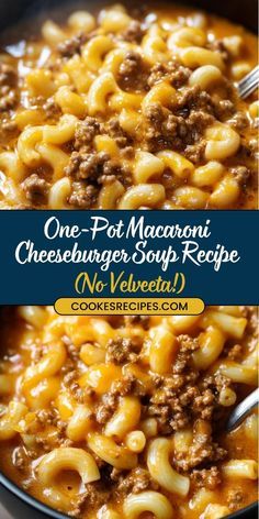 one pot macaroni cheeseburger soup recipe