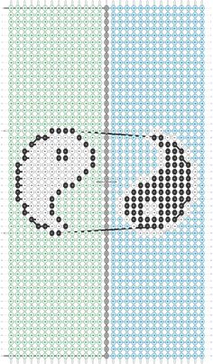 a cross stitch pattern with an image of a clock on the left and right side