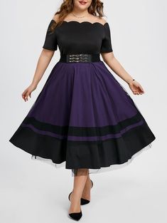 Off The Shoulder Plus Size, Plus Size Off The Shoulder, Big Size Dress, Midi Party Dress, Cheap Dresses Casual, Vintage Party Dresses, Plus Size Summer Outfit, Mid Calf Dresses, Plus Size Party Dresses